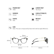 Load image into Gallery viewer, MERRYS DESIGN Cat Eye Oval Glasses Frame For Men Women Titanium Alloy Ultra-Light And Comfortable Optics Eyeglasses S2531