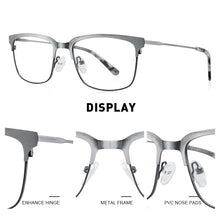 Load image into Gallery viewer, MERRYS DESIGN Classic Men Titanium Alloy Optical Glasses Frames Women Ultralight Square Myopia Prescription Eyeglasses S2084
