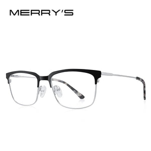 MERRYS DESIGN Classic Men Titanium Alloy Optical Glasses Frames Women Ultralight Square Myopia Prescription Eyeglasses S2084