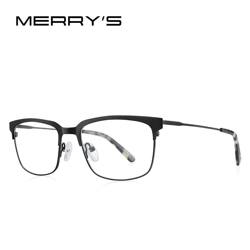 MERRYS DESIGN Classic Men Titanium Alloy Optical Glasses Frames Women Ultralight Square Myopia Prescription Eyeglasses S2084