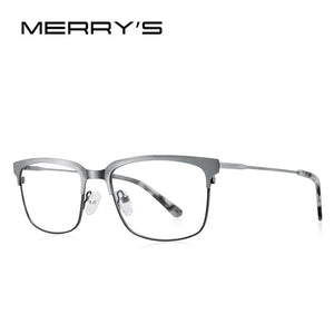 MERRYS DESIGN Classic Men Titanium Alloy Optical Glasses Frames Women Ultralight Square Myopia Prescription Eyeglasses S2084