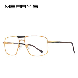 MERRYS DESIGN Men Classic Square Glasses Optics Frame   Double Bridge Prescription Glasses Frames Optical Eyewear S2012