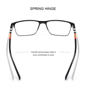Square Glasses Frame Business Titanium Alloy Eyewear Acetate Legs Myopia Prescription Eyeglasses S2255