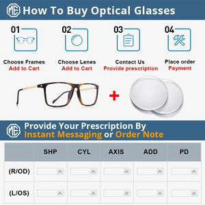 Luxury TR90 Glasses Frame Men Vintage Eyeglasses Myopia Prescription Eyeglasses S2817