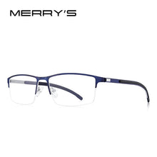 Load image into Gallery viewer, MERRYS DESIGN Men Titanium Alloy Glasses Frame Half Optical Frame Myopia Prescription Optical Eyewear Alloy Rubber Temples S2158