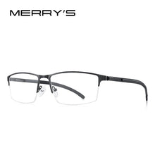 Load image into Gallery viewer, MERRYS DESIGN Men Titanium Alloy Glasses Frame Half Optical Frame Myopia Prescription Optical Eyewear Alloy Rubber Temples S2158