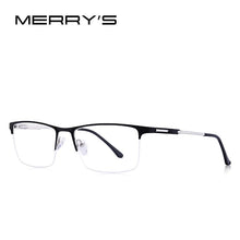 Load image into Gallery viewer, Men Titanium Alloy Glasses Frame Male Square Eye Myopia Prescription Eyeglasses Male Half Optical S2064