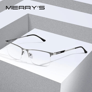Men Titanium Alloy Glasses Frame Male Square Eye Myopia Prescription Eyeglasses Male Half Optical S2064