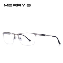 Load image into Gallery viewer, Men Titanium Alloy Glasses Frame Male Square Eye Myopia Prescription Eyeglasses Male Half Optical S2064