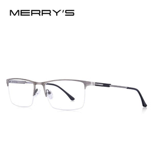 Men Titanium Alloy Glasses Frame Male Square Eye Myopia Prescription Eyeglasses Male Half Optical S2064