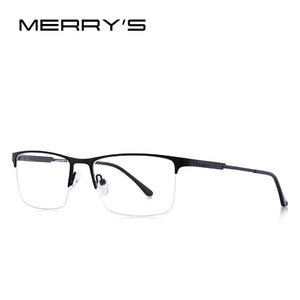 Men Titanium Alloy Glasses Frame Male Square Eye Myopia Prescription Eyeglasses Male Half Optical S2064