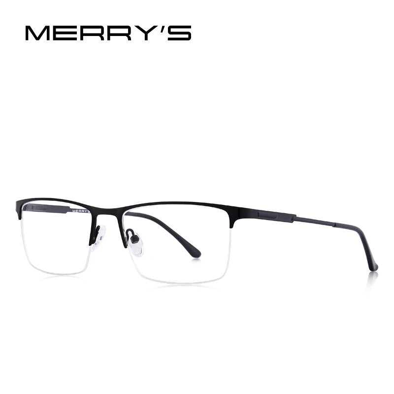Men Titanium Alloy Glasses Frame Male Square Eye Myopia Prescription Eyeglasses Male Half Optical S2064