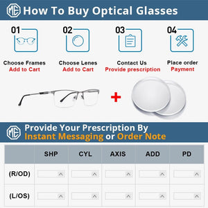 Men Titanium Alloy Glasses Frame Male Square Eye Myopia Prescription Eyeglasses Male Half Optical S2064