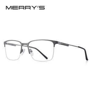 MERRYS DESIGN Men Titanium Alloy Glasses Frame Optical Frame Business Style Myopia Prescription Eyeglasses S2178