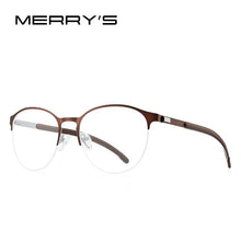 Load image into Gallery viewer, Titanium Alloy Optical Glasses Frame Ultralight Oval Men Prescription Eyeglasses Antiskid Silicone Legs S2365