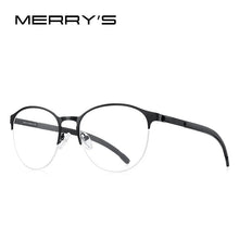 Load image into Gallery viewer, Titanium Alloy Optical Glasses Frame Ultralight Oval Men Prescription Eyeglasses Antiskid Silicone Legs S2365
