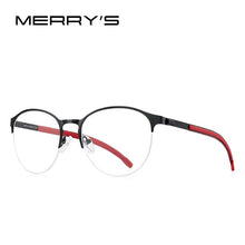 Load image into Gallery viewer, Titanium Alloy Optical Glasses Frame Ultralight Oval Men Prescription Eyeglasses Antiskid Silicone Legs S2365