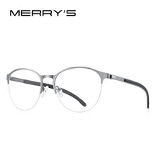 Load image into Gallery viewer, Titanium Alloy Optical Glasses Frame Ultralight Oval Men Prescription Eyeglasses Antiskid Silicone Legs S2365