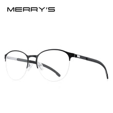 Load image into Gallery viewer, Titanium Alloy Optical Glasses Frame Ultralight Oval Men Prescription Eyeglasses Antiskid Silicone Legs S2365
