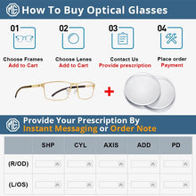 Load image into Gallery viewer, MERRYS DESIGN Men Titanium Alloy Optical Glasses Frame Ultralight Square Myopia Prescription Eyeglasses Antiskid Silicone S2186