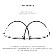 Load image into Gallery viewer, MERRYS DESIGN Men Titanium Alloy Optical Glasses Frame Ultralight Square Myopia Prescription Eyeglasses Antiskid Silicone S2186