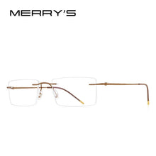 Load image into Gallery viewer, Titanium Alloy Rimless Glasses Frame Male Square Ultralight Man Frameless Myopia Optical Frames Eyewear S2880