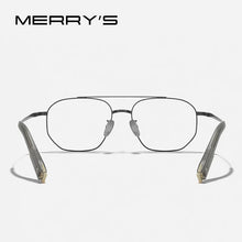 Load image into Gallery viewer, MERRYS DESIGN Pure Titanium Glasses Frame For Men Classic Square Prescription Eyeglasses Ultra Light Optical Eyewear S2548