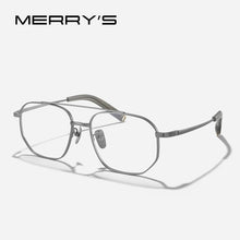 Load image into Gallery viewer, MERRYS DESIGN Pure Titanium Glasses Frame For Men Classic Square Prescription Eyeglasses Ultra Light Optical Eyewear S2548