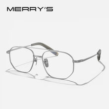 Load image into Gallery viewer, MERRYS DESIGN Pure Titanium Glasses Frame For Men Classic Square Prescription Eyeglasses Ultra Light Optical Eyewear S2548