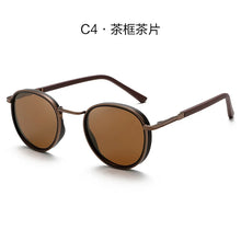 Load image into Gallery viewer, MIZHO Brand Driving Polarized Sunglasses Men Round  COOL Plastic Titanium  Sun Glasses Man UV Protection