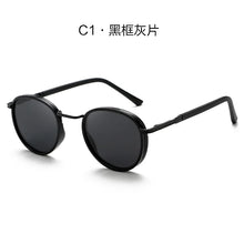 Load image into Gallery viewer, MIZHO Brand Driving Polarized Sunglasses Men Round  COOL Plastic Titanium  Sun Glasses Man UV Protection