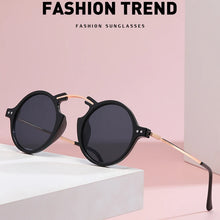 Load image into Gallery viewer, MIZHO Retro Steampunk Sunglasses Men   Brand Vintage Round Sun Glasses Metal Glasses Women  Driving Goggle UV400