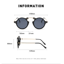 Load image into Gallery viewer, MIZHO Retro Steampunk Sunglasses Men   Brand Vintage Round Sun Glasses Metal Glasses Women  Driving Goggle UV400