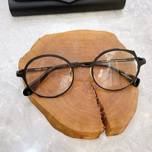 MM-0038 Japanese Designer Brand Glasses Frames Round Personalized Eyeglasses Classical Men Eye  Sunglasses Accessory