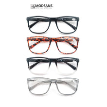 Load image into Gallery viewer, MODFANS Oversize Reading Glasses Men Readers Glasses Rectangle Classic Frame Lightweight Wear Spring Hinge with Diopter-MSR213