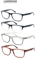 Load image into Gallery viewer, MODFANS Oversize Reading Glasses Men Readers Glasses Rectangle Classic Frame Lightweight Wear Spring Hinge with Diopter-MSR213