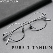 Load image into Gallery viewer, MOMOJA  Business Eyewear Round Retro Pure Titanium Eyeglasses Optical Prescription Glasses Frame For Men And Women 80804