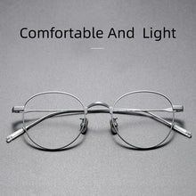 Load image into Gallery viewer, MOMOJA  Business Eyewear Round Retro Pure Titanium Eyeglasses Optical Prescription Glasses Frame For Men And Women 80804