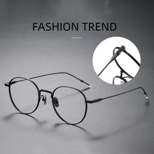 Load image into Gallery viewer, MOMOJA  Business Eyewear Round Retro Pure Titanium Eyeglasses Optical Prescription Glasses Frame For Men And Women 80804