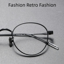 Load image into Gallery viewer, MOMOJA  Business Eyewear Round Retro Pure Titanium Eyeglasses Optical Prescription Glasses Frame For Men And Women 80804