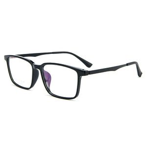 MOMOJA   Business Eyewear Retro Square TR90 Titanium Eyeglasses Myopia Optical Prescription Glasses Frame For Men A1003