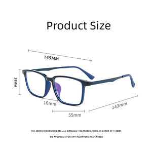 MOMOJA   Business Eyewear Retro Square TR90 Titanium Eyeglasses Myopia Optical Prescription Glasses Frame For Men A1003