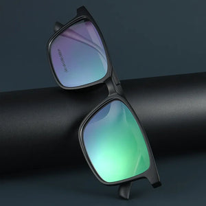 MOMOJA   Business Eyewear Retro Square TR90 Titanium Eyeglasses Myopia Optical Prescription Glasses Frame For Men A1003