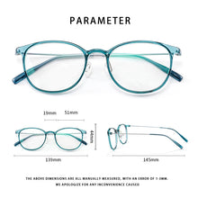 Load image into Gallery viewer, MOMOJA   Retro Round Eyewear Ultra Light TR90 Optical Prescription Glasses Frame Man Woman Transparent Spectacle 002