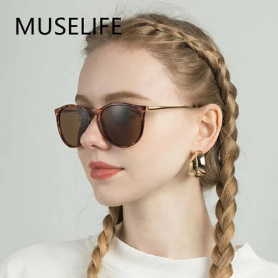 MUSELIFE Fashions 2024 Oval Small Sunglasses Clear Classic UV400 Sun Glasses Trends Female Transparent Shades For Women