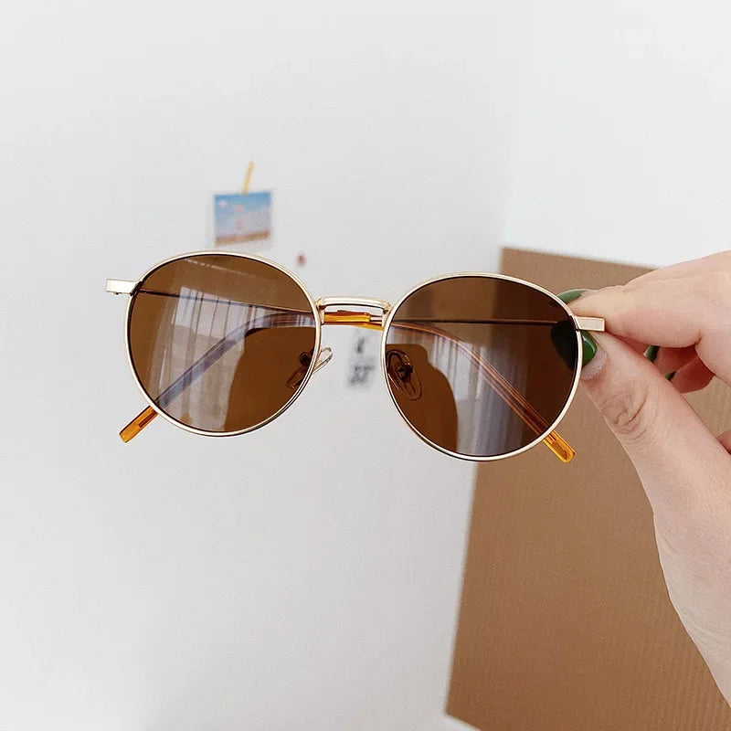 MUYE NEWEST Kids Sunglasses Metal frame Vintage designer UV400 sunglasses High Quality Summer Beach Round glasses