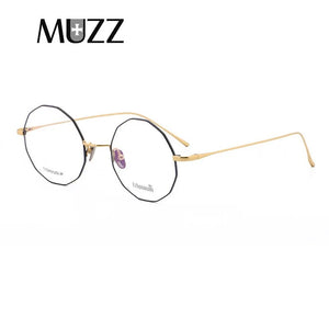 MUZZ   Pure Titanium Glasses Frame Women Ultralight Multi angle Eyeglasses Men Eyeglasses Prescription Myopia Optical Frames