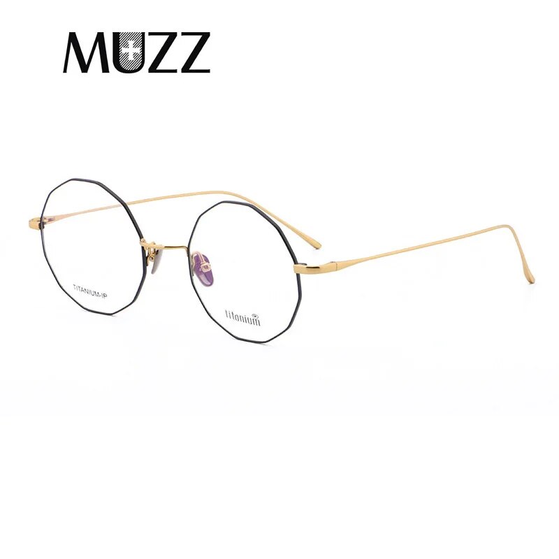 MUZZ   Pure Titanium Glasses Frame Women Ultralight Multi angle Eyeglasses Men Eyeglasses Prescription Myopia Optical Frames