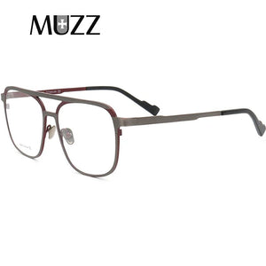 MUZZ Pure IP Titanium Men Frame Retro Prescription Glasses Frame Myopia Optical Eyeglasses for Women Square Pilot Lens Eyewear