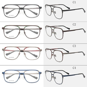 MUZZ Pure IP Titanium Men Frame Retro Prescription Glasses Frame Myopia Optical Eyeglasses for Women Square Pilot Lens Eyewear